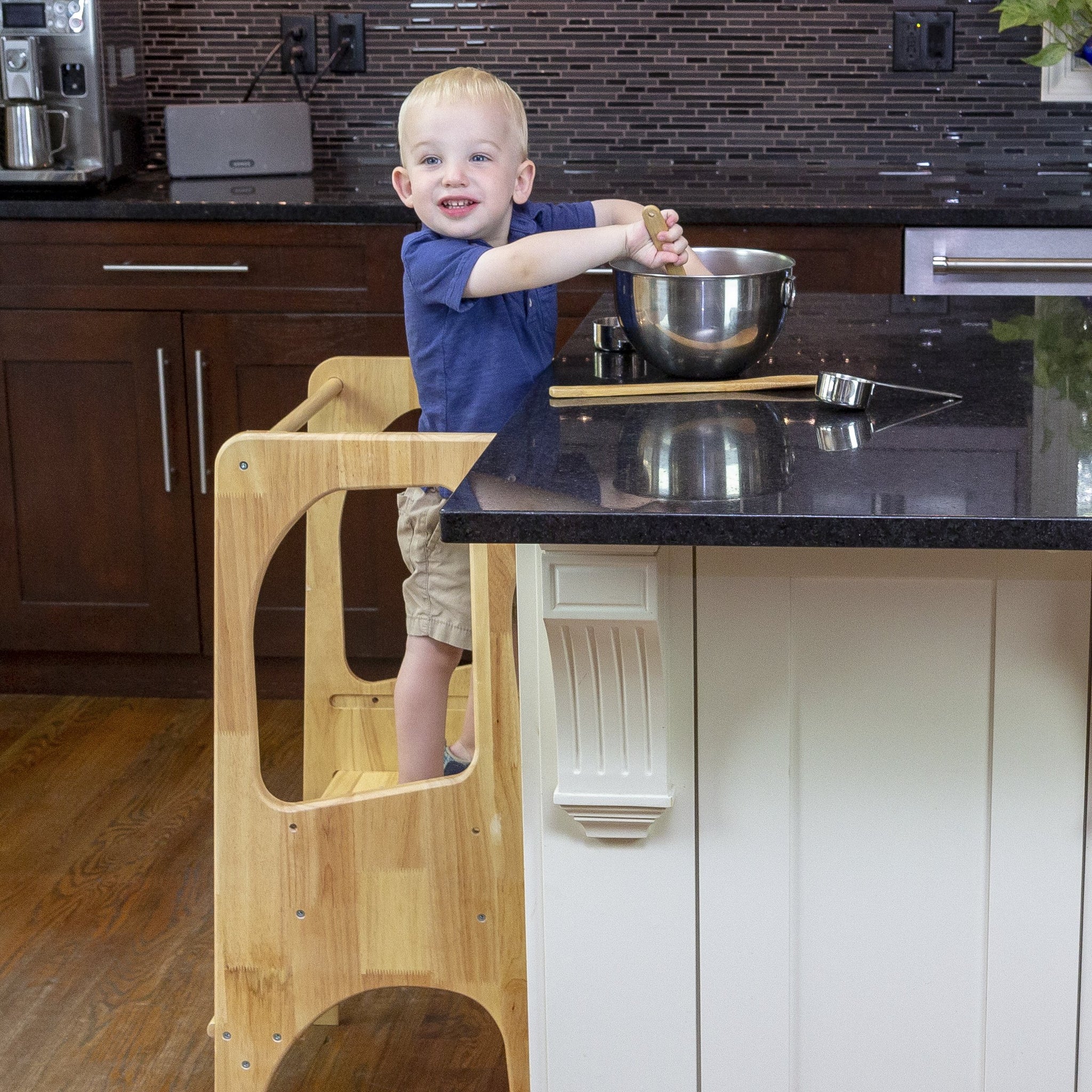 Kids Kitchen Step Stool Helper - Learning Toddler Tower – KATANABANA