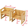Montessori Wood Cube Chair and Stool for Kids - KATANABANA