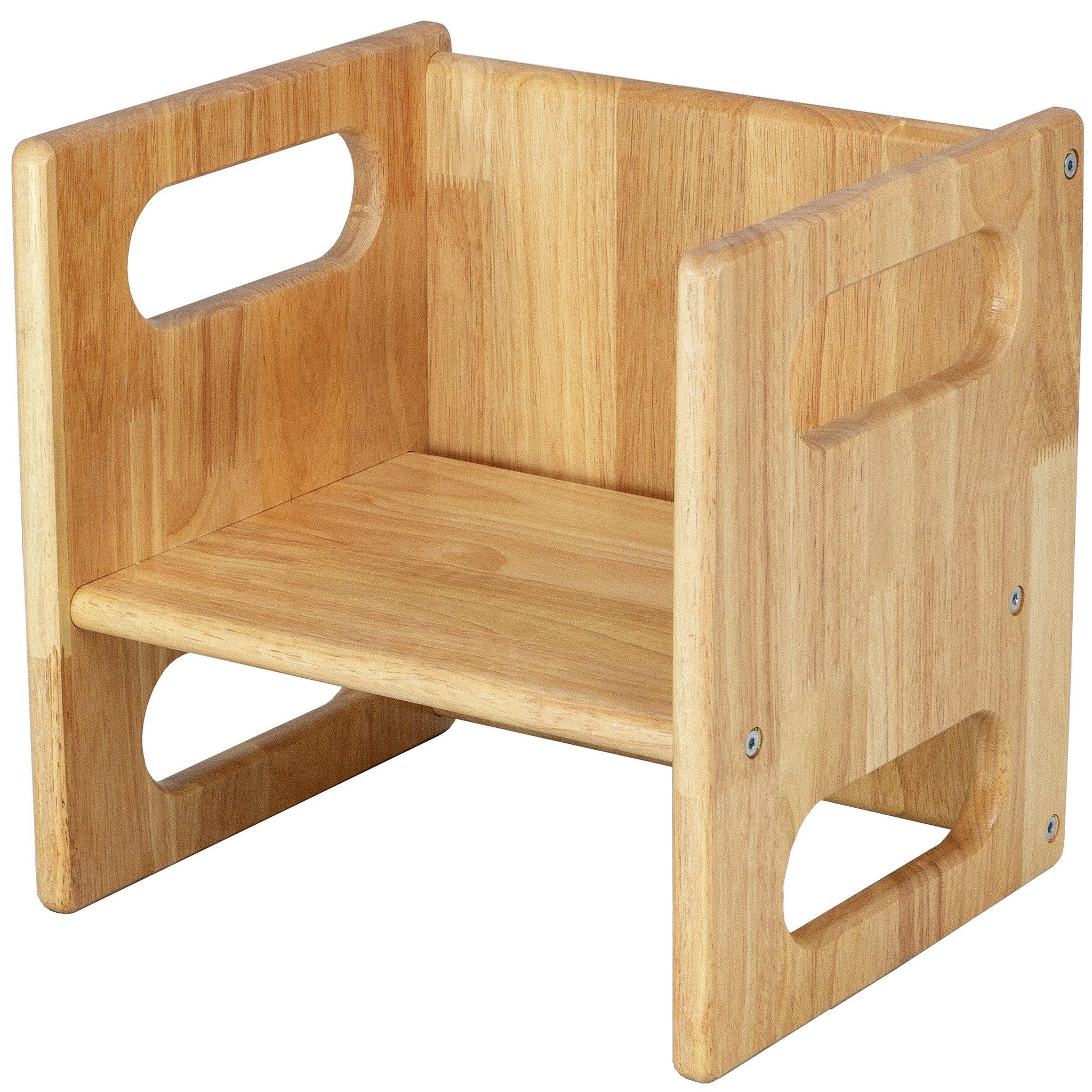 Medium Montessori Wood Cube Chair and Stool for Kids – KATANABANA